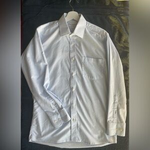 Guy Laroche Men's Light Blue Dress Shirt with Chest Pocket